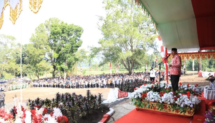 Apel Perdana 2024 Pemkot Kotamobagu di Ilongkow eks Rujab Bupati, Bukit Bersejarah.