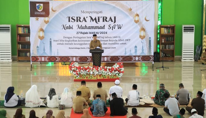 Asripan Nani Hadiri Peringatan Isra Mi’raj Nabi Muhammad SAW di MABM Kotamobagu.