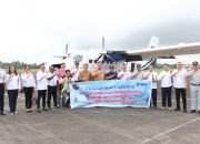 Pacu Pertumbuhan Ekonomi, Wagub Kandouw Resmikan Penerbangan Perintis SAM Air PP Manado-Siau