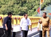 Didampingi Gubernur Olly dan Sejumlah Menteri, Presiden Jokowi Resmikan Bendungan Lolak Bolmong