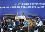 Usai Resmikan Bendungan Lolak, Presiden Jokowi Silaturahmi Dengan 3000 PNM Mekaar Kota Bitung, Didampingi Gubernur Olly