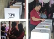 Kompak Datangi TPS 10 Kelurahan Tanjung Batu Wanea, Wagub Kandouw Bersama Istri Salurkan Hak Suara