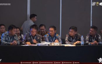 Usai Rekapitulasi Kabupaten, KPU Bolmong Hadiri Rapat Pleno Tingkat Provinsi.