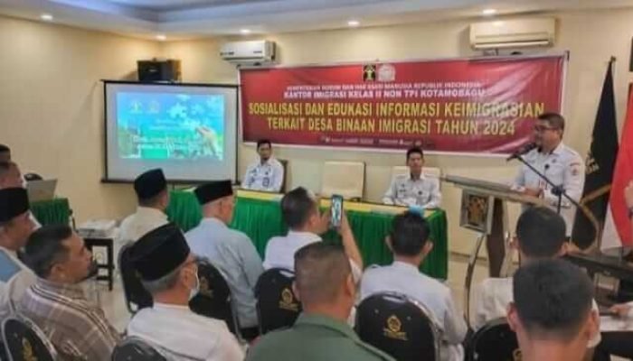 Pemkot Kotamobagu Hadiri Sosialisasi Desa Binaan Imigrasi.