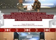 PJ, Asripan Nani Serahkan LKPD Pemkot Kotamobagu ke 2023 BPK Sulut.