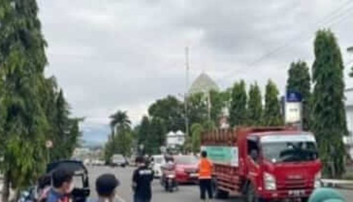 BPBD Kotamobagu Bagikan Masker, Lindungi Dari Debu Vulkanik Gunung Ruang.