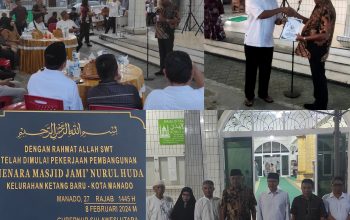 Silaturahmi Bersama Warga Ketang Baru, Gubernur Olly Bantu 500 Juta Untuk Pembangunan Menara Masjid Nurul Huda
