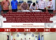 Pj Wali Kota Asripan Nani dan Bupati Bolsel Iskandar Kamaru, Teken Kesepakatan Kerja Sama Pengendalian Infalsi Daerah.