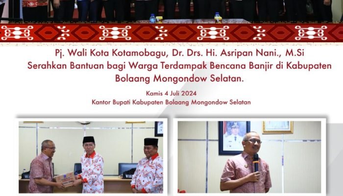 Asripan Nani Serahkan Bantuan Bagi Warga Terdampak Banjir di Bolsel.
