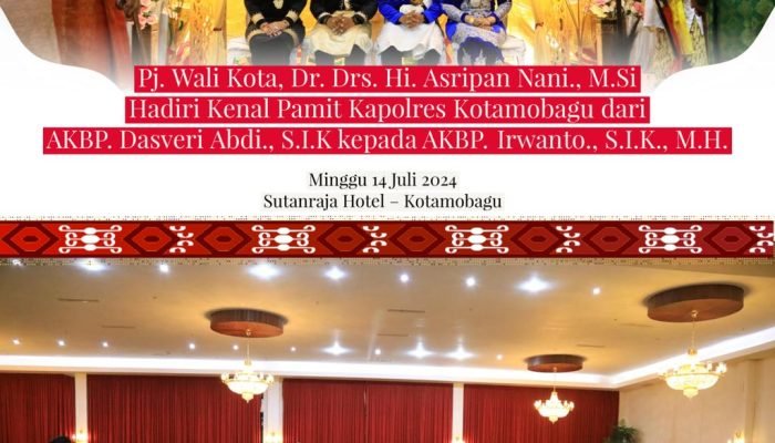 Asripan Nani Hadiri Agenda Kenal Pamit Kapolres Kotamobagu di Sutan Raja.