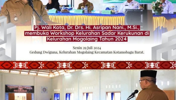 Asripan Nani, membuka Workshop Kelurahan Sadar Kerukunan.