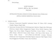 Surat Edaran Wali Kota Dari Kepala Inspektorat Kotamobagu, Tentang Netralitas ASN.