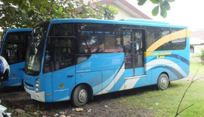 Bus Dishub Kotamobagu Mulai Beroperasi Jemput dan Antar Pulang Siswa-Siswi.