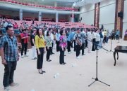 Anggota DPRD Sulut Terpilih Periode 2024-2029 Mengikuti Gladi Bersih Pengambilan Sumpah dan Janji