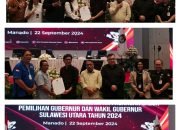 KPU Sulut Tetapkan Tiga Pasangan Calon Resmi Maju di Pilgub 2024