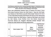 KPU Manado Buka Tanggapan Masyarakat untuk Paslon Walikota dan Wakil Walikota di Pilwako 2024