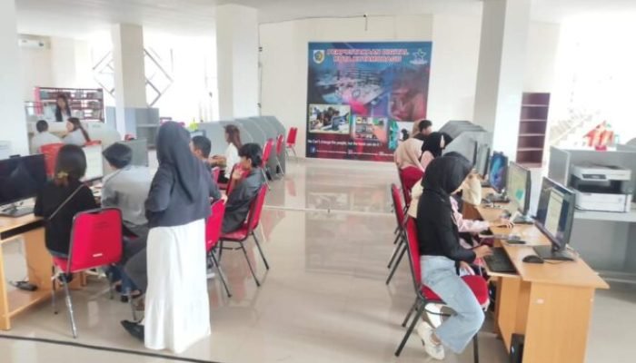 Perpustakaan Kotamobagu Mulai Ramai Dikunjungi Para Pelajar.