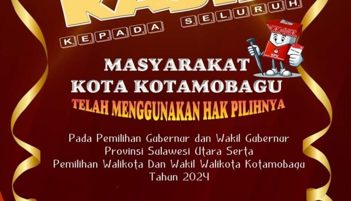 Dari KPU Untuk Masyarakat Kotamobagu Pasca Pemilu 2024.