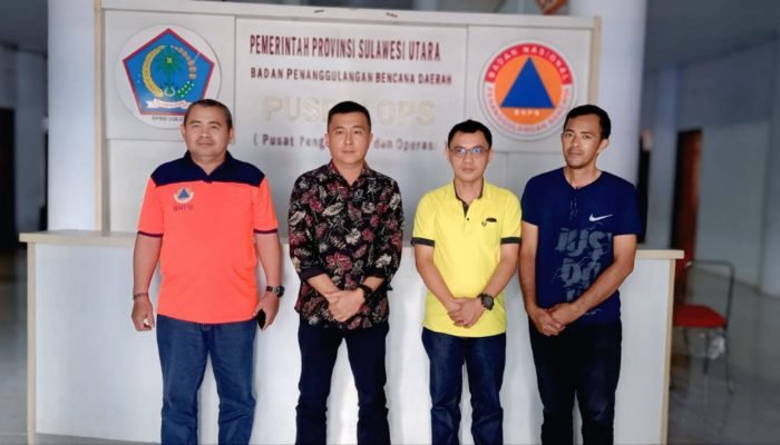 Wabup Boltim Argo Sumaiku Koordinasi Penanganan Bencana di Kantor BPBD Provinsi Sulut