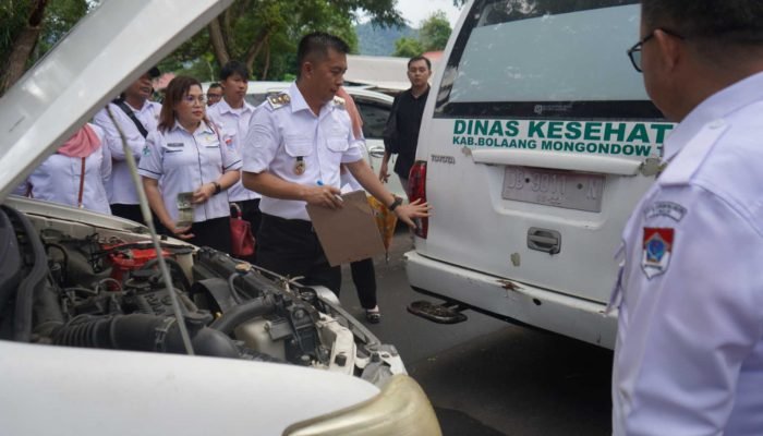 Wabup Argo Sumaiku Periksa Fisik Seluruh Kendaraan Dinas Pemkab Boltim