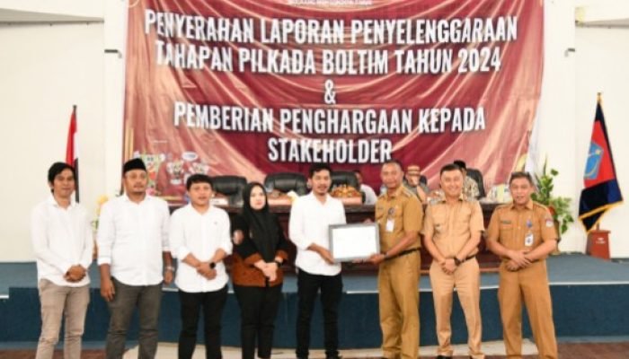 Bupati dan Wabup Boltim Hadiri Penyerahan Laporan Penyelenggaraan Pilkada Tahun 2024 