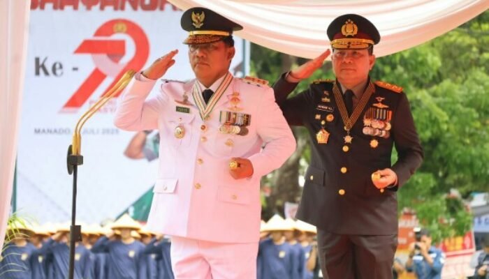 Puncak Peringatan Hari Bhayangkara ke-79, Gubernur Yulius Beri Apresiasi Peran Polri di Sulut