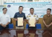 Dishub Asahan Bersama PT PLN Lakukan Penandatanganan Kerjasama Pengelolaan PJU