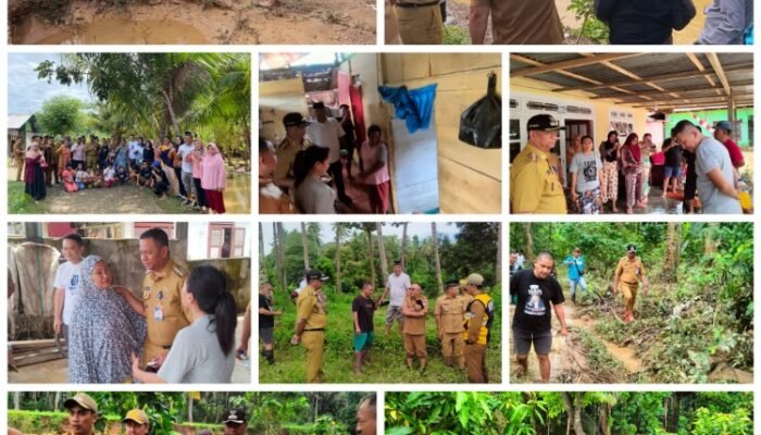 Bupati Oskar Tinjau Lokasi Banjir di Kecamatan Motongkad dan Nuangan