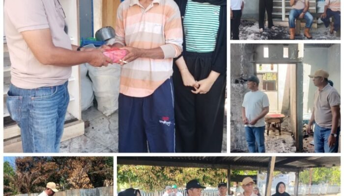Peduli Masyarakat, Bupati Kunjungi Korban Kebakaran Runah di Desa Kotabunan Barat