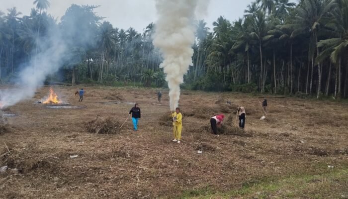 Lapangan Garuda Jaya Tombolikat Mulai Dibersihkan, Muhamad Nur : Semoga Kedepan Bisa Digunakan Untuk Turnamen Bupati Cup