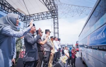 Pertamina Patra Niaga Regional Sulawesi Lepas 125 Pemudik dalam Program Mudik Gratis MyPertamina 2026
