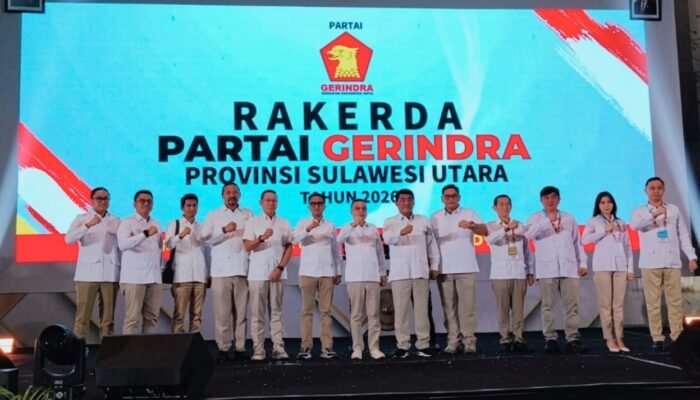 Rakerda Gerindra Sulut: Dasco Bawa Pesan Prabowo Minta Kader Total Dukung Gubernur Yulius