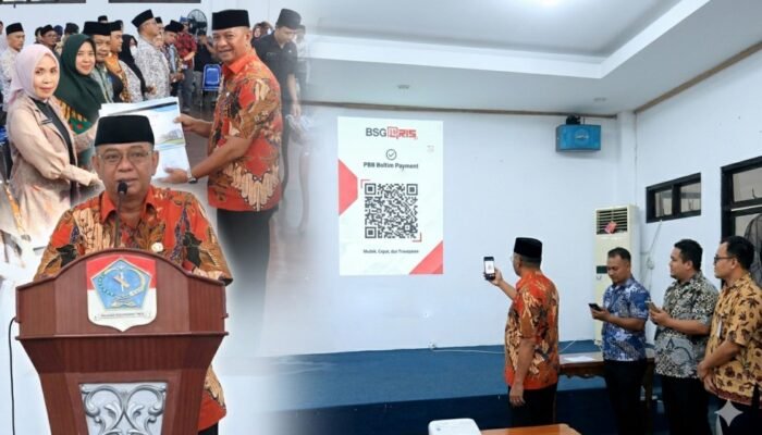 Satu Langkah Maju, Pemda Boltim Lounching Pembayaran PBB Lewat Scan Qris 