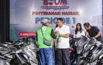 Rezeki Mitra Ojol dari MyPertamina, 25 Yamaha Lexi Dibagikan pada BOOM Periode 1