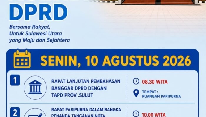Besok, DPRD Sulut Gelar Rapat Maraton, Bahas Anggaran 2027 hingga Agenda Strategis