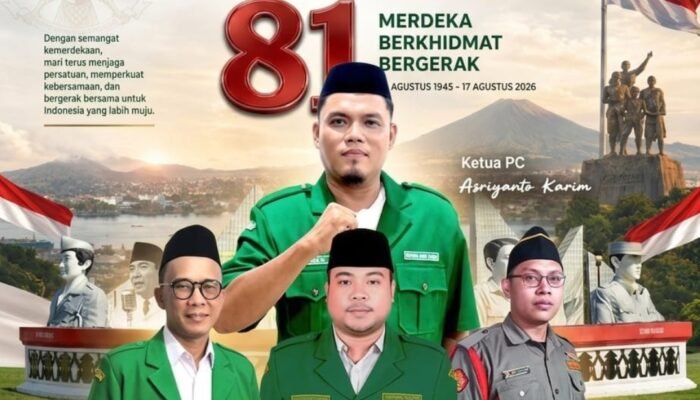 HUT RI ke-81, Ketua Ansor Manado Asriyanto Karim Ajak Kader Rawat Toleransi dan Jaga Keutuhan NKRI