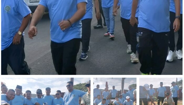 Pasca-Pelantikan, DPW BKPRMI Sulut Gelar Jalan Sehat dan Penanaman Pohon di Kawasan Megamas