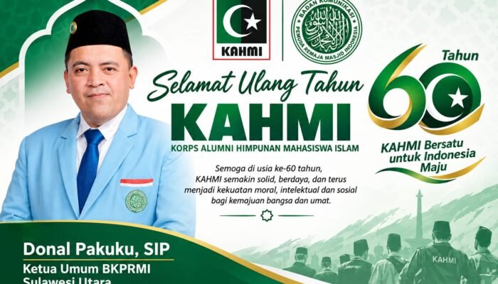 Refleksi HUT ke-60 KAHMI: Donal Pakuku Ajak Alumni Perkuat Sinergi Daerah dan Kawal Empat Pilar Kedaulatan Bangsa