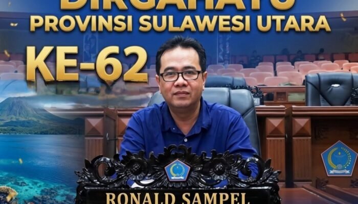 Maknai HUT ke-62 Provinsi Sulawesi Utara, Ronald Sampel Ajak Perkuat Sinergi dan Dorong Pemerataan Pembangunan hingga ke Pelosok Nusa Utara