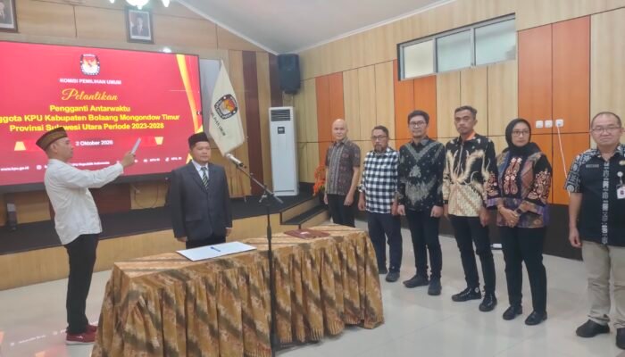 Jamal Rahman Iroth Resmi Dilantik Jadi Anggota KPU Boltim PAW Periode 2023-2028