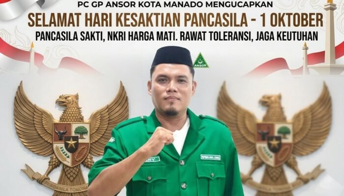 Hari Kesaktian Pancasila 2026, Ketua GP Ansor Manado Asriyanto Karim Ajak Pemuda Jadi Benteng Ideologi dan Rawat Toleransi